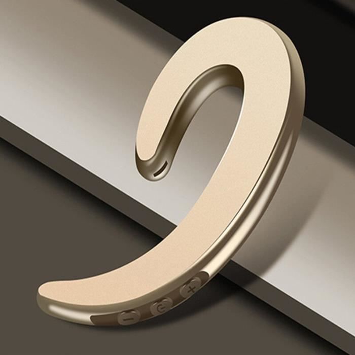 Gold -Écouteurs sans fil Bluetooth 4.2 stéréo à Conduction osseuse,casque d'écoute pour sport,conduite,oreillettes avec micro