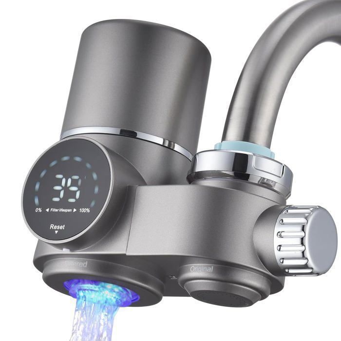 Meilleurs prix pour Filtre à eau pour robinet avec stérilisation à la lumière bleue, Système de filtration sur robinet pour cuisine domestique