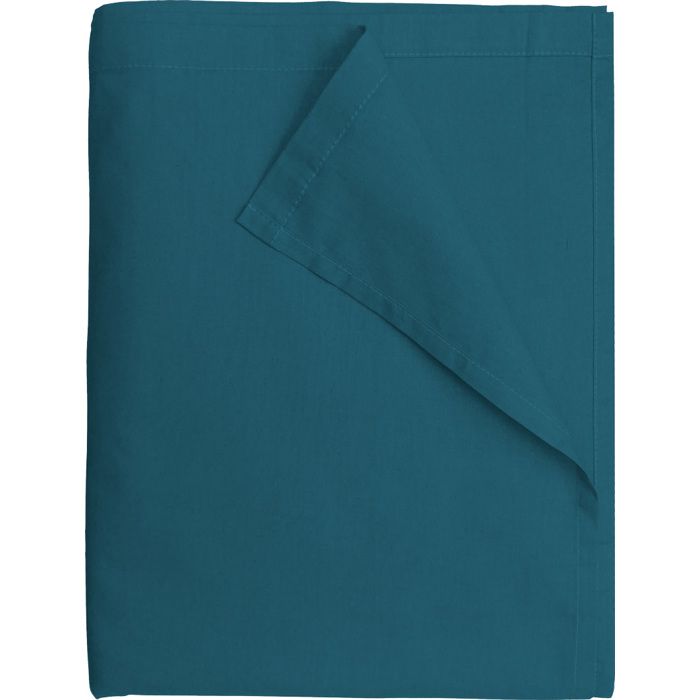 Drap Plat 240x300 cm Bleu canard - 100% coton 57 Fils Drap Plat 240x300 cm Bleu canard - 100% coton 57 Fils