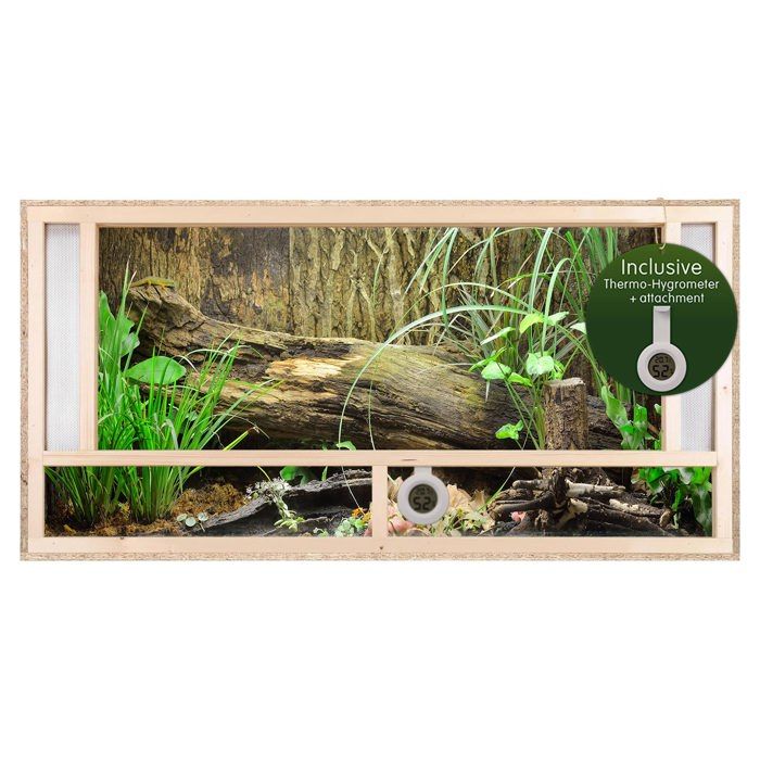 Comparer les prix de Repiterra® Terrarium 120x60x60cm en bois pour reptiles et amphibiens avec aérations frontales