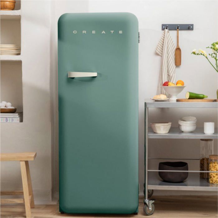 Réfrigérateur rétro - Create - 281L - Vert sauge - Esthétique années 50 - Grande capacité
