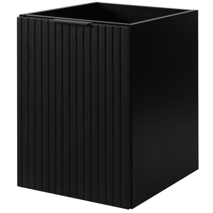 Meuble Bas de Salle de Bain à Suspendre avec 1 Porte FLOW – Noir – 40 cm