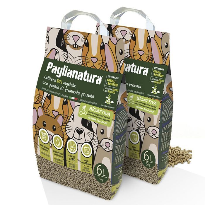 Paille De Blé Pour Litière Animaux - Balle De 5 Kg - Absorbante, Isolante - Pour Lapins, Rongeurs, Chevaux, Poules - 6