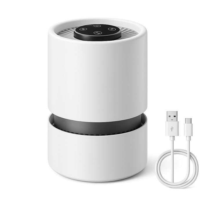 Purificateur dAir Chambre Filtration Efficace contre Allergies et Odeurs Silencieux 5W Économie dÉnergie 3 Vitesses