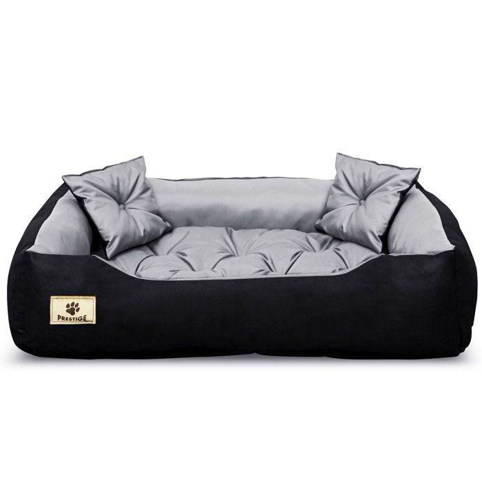 Comparer les prix de Lit Pour Chien EDANTI Imperméable Avec Coussins 130x105 Gris