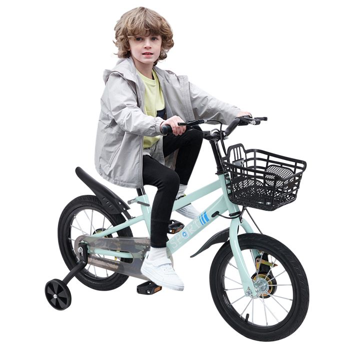 GENERATION Retro 16 Pouces Vert – Vélo Enfant avec Panier