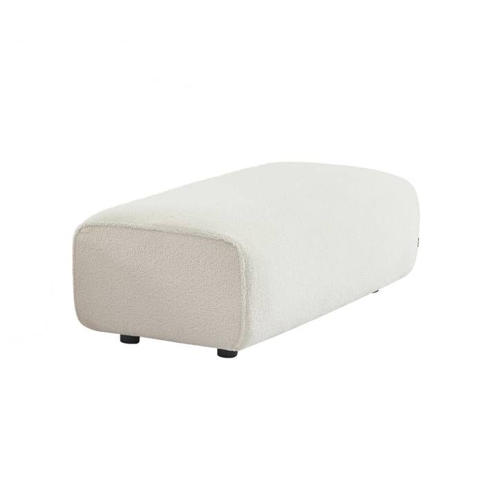 Pouf repose-pieds pour canapé dangle 3 places Wallas bouclette WALLAS