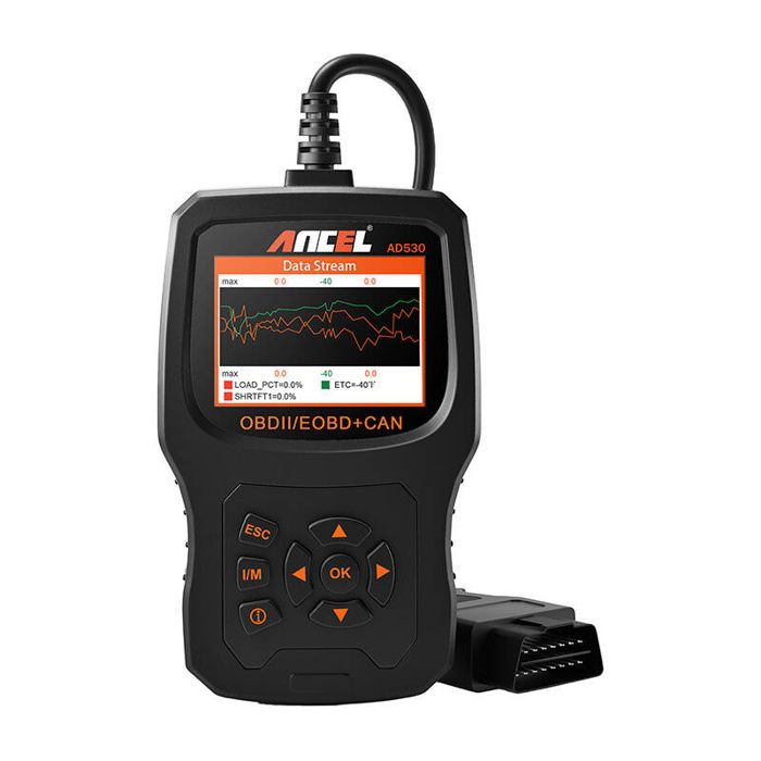 Scanner OBD2 - ANCEL - AD530 - Compatible VW Mercedes Ford - Diagnostic moteur ABS SRS - Interface intuitive