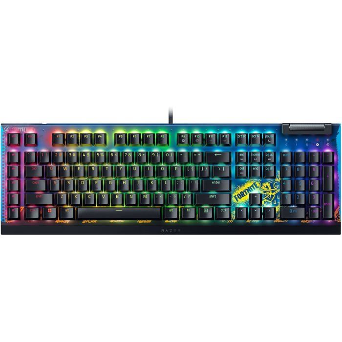 Clavier de jeu mécanique - RAZER - BlackWidow V4 X Fortnite Edition - Switches Razer Yellow - Razer Chroma RGB