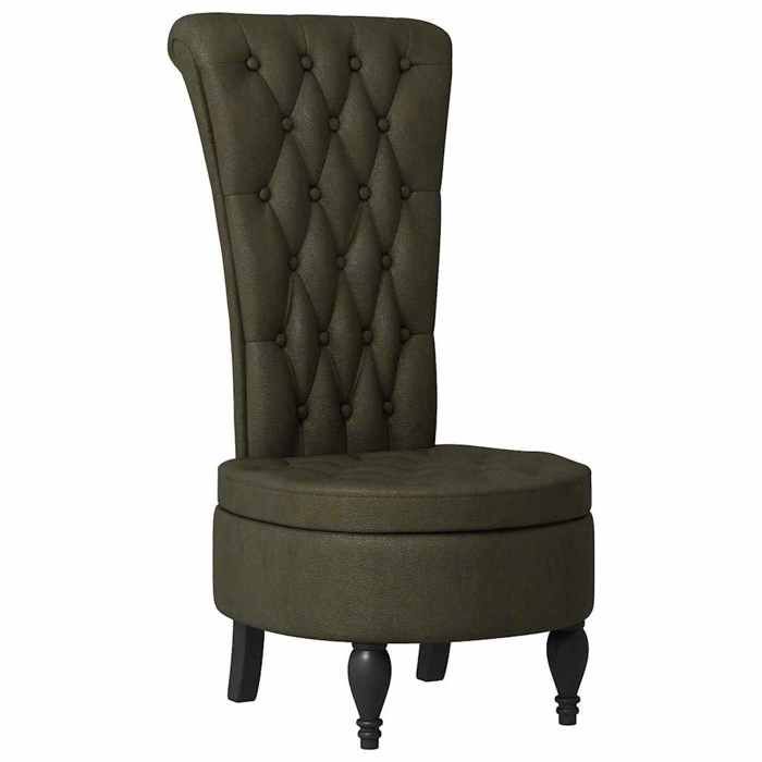 Promo février CHIC Fauteuil à pantoufle JILL 1 PLACE Vert armée 56 5x70x110 cm Simili daim CCC3352