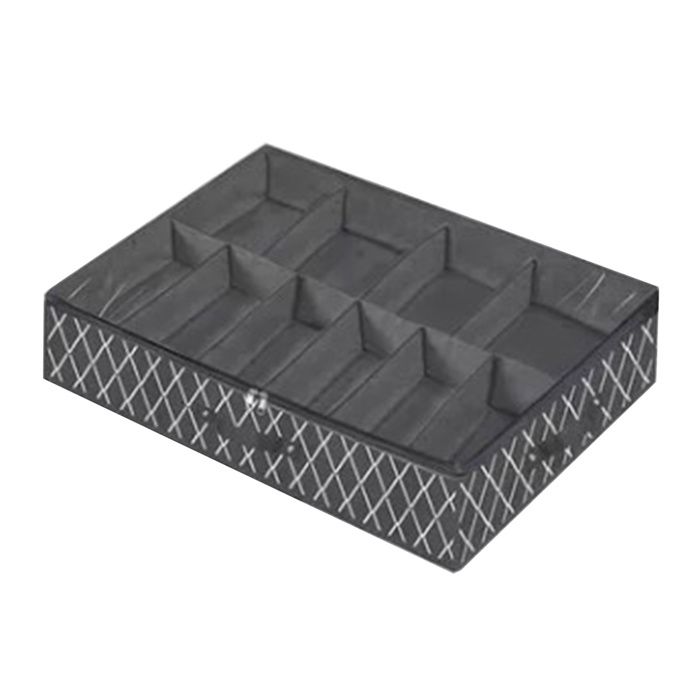 Boîtes de rangement sous lit pliables et réglables solution de rangement de chaussures sous le lit pour la maison ou lhôtel noir