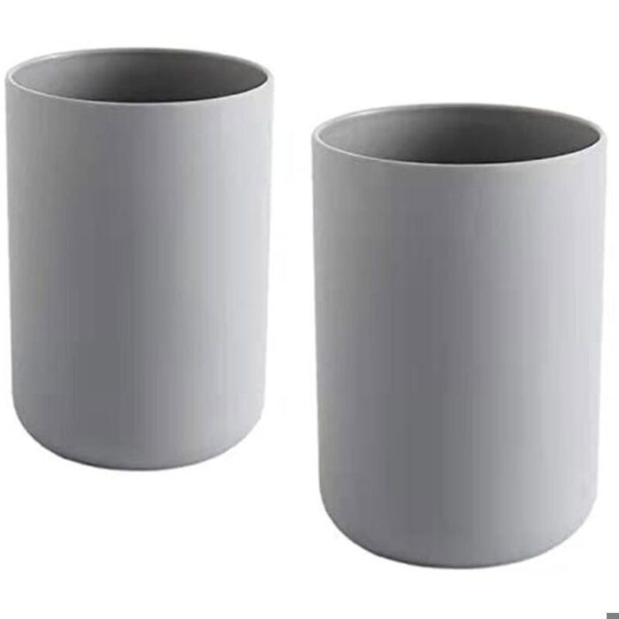 Gobelets à dents - PZCC - 2 pièces - 300 ml - Gris - Empilables
