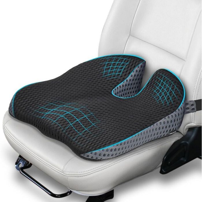 Coussin rehausseur de siège auto - PZCC - PZCC - Mousse à mémoire de forme - Antidérapant double - Housse amovible 435x435 cm
