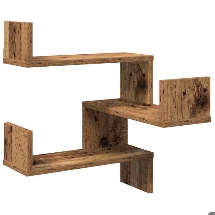 Mode Meuble de salon - vidaxl - Étagère dangle murale vieux bois 40x40x495 cm bois ingénierie - pour maison N1B17717
