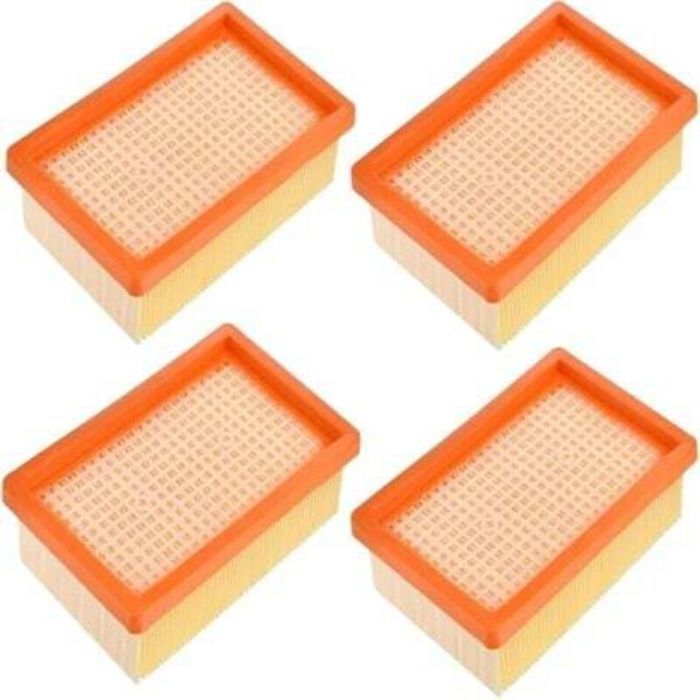 4 Pièces Filtre Aspirateur pour Kärcher WD4 MV4 MV6 WD5 Accessoires Remplacement pour Aspirateur Karcher