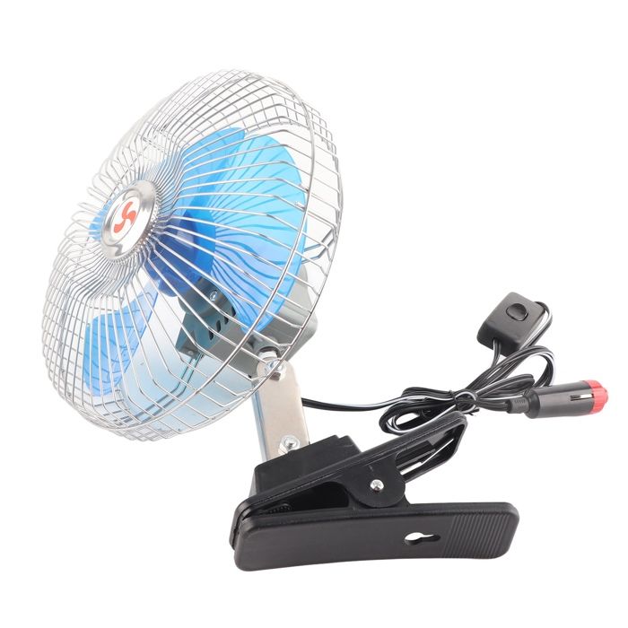 Ventilateur oscillant portable 12 V 25 W à pince pour tableau de bord de voiture ou camion ASPIRATEUR A MAIN
