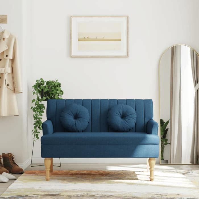 Sale juilletBanc avec coussins - vidaXL - tissu - bleu - 113 x 645 x 755 cm hsy33g