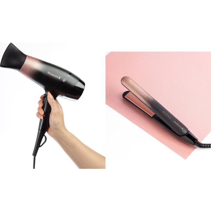Set sèche cheveux et lisseur REMINGTON D5305S5305 Céramique Ions négatifs