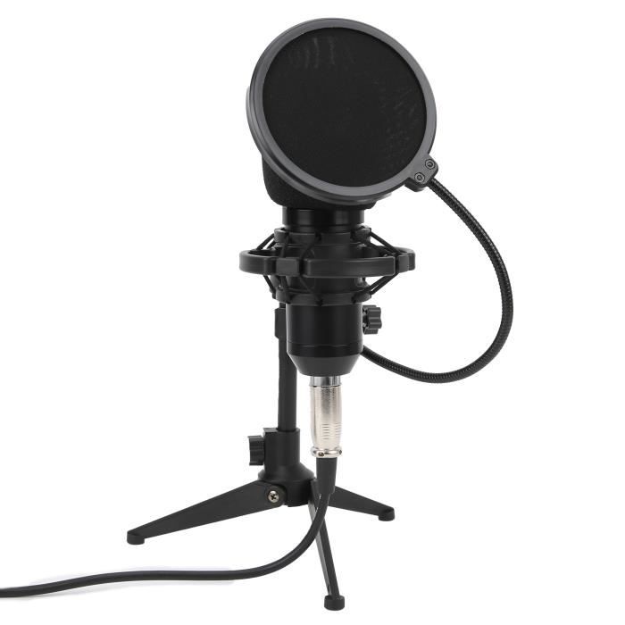Akozon micro de diffusion Microphone à condensateur Prise 3,5 mm avec ...