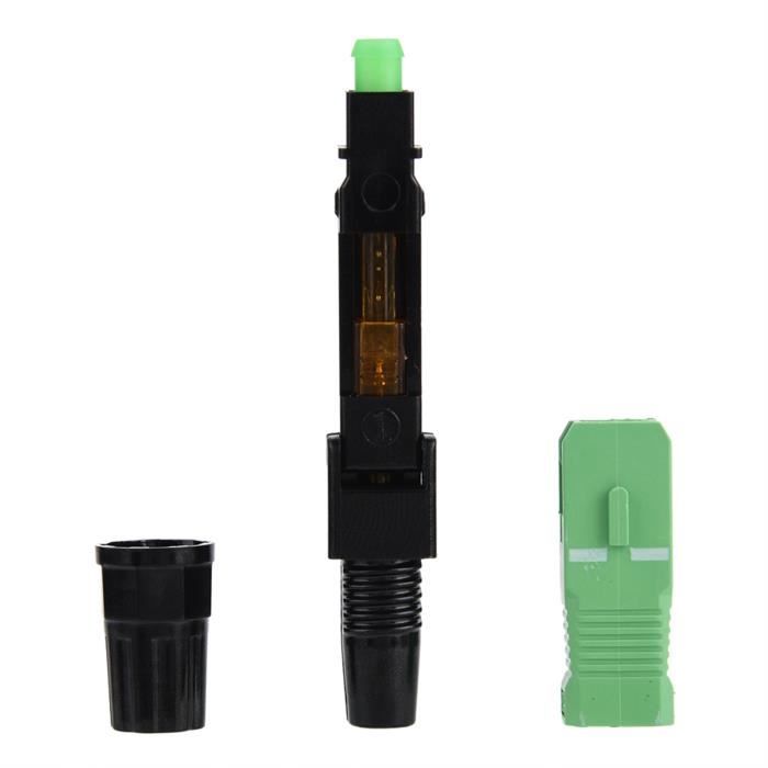 Lot 100 Connecteurs SC Rapides Fibre Optique – Réutilisables, Faible Perte, Idéal FTTH & Réseaux Locaux