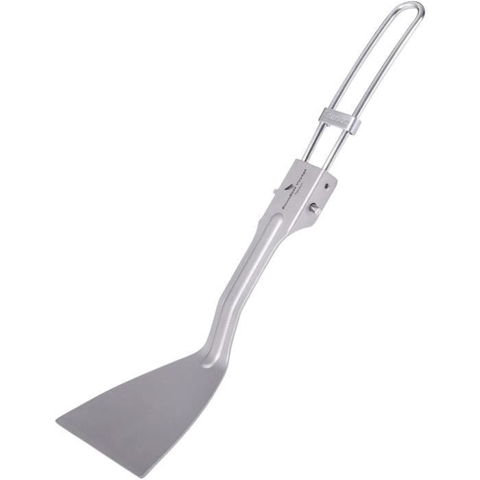 Spatule pliante en titane Pelle à frire Petite cuisine de camping Spatule pliante en titane Pelle à frire Petite cuisine de camping