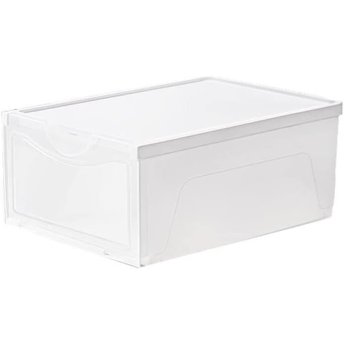 Boîtes De Rangement Pour Chaussures Transparentes – Lot De 4, Dimensions 34x21x13 Cm, Empilables, Sans Couvercle. Idéal Pour Ranger Baskets, Escarpins, Accessoires.