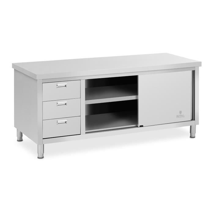 Armoire en acier inoxydable avec portes coulissantes 900x1800x600 mm Armoire en acier inoxydable avec portes coulissantes 900x1800x600 mm