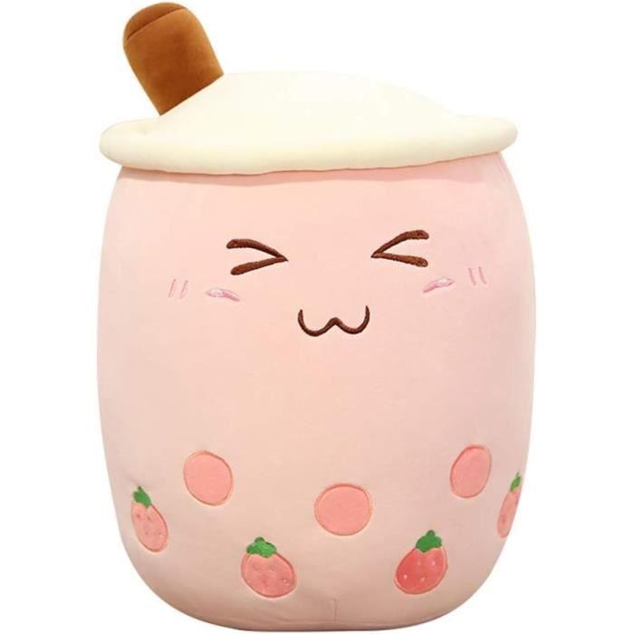 Aiuidun Bubble Tea Oreiller en Peluche, Kawaii Panda Boba Peluche Remplissage Jouet Doux Bubble Pearl Lait Tea Holder Oreiller Cadeau pour Les Enfants(Green,50cm