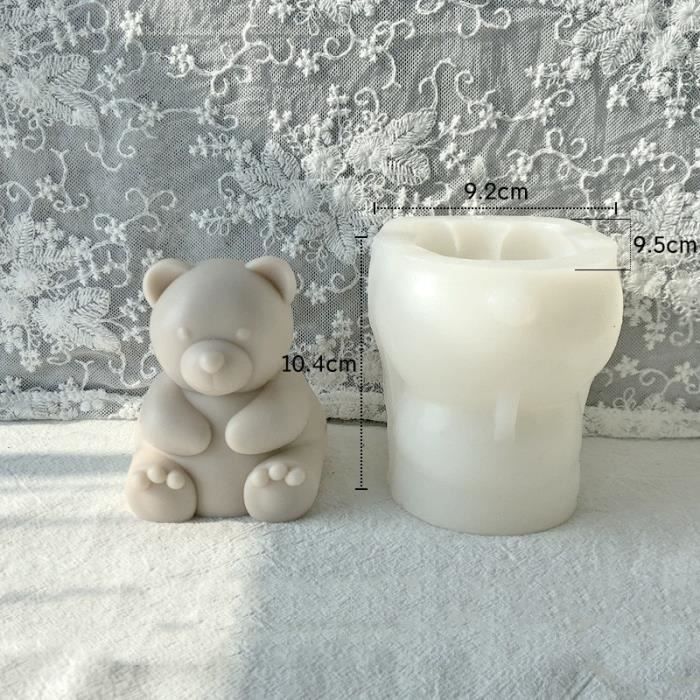 Moule En Silicone Ourson 3D - Pour Savon, Résine, Bougie, Facile à Démouler, Souple Et Réutilisable