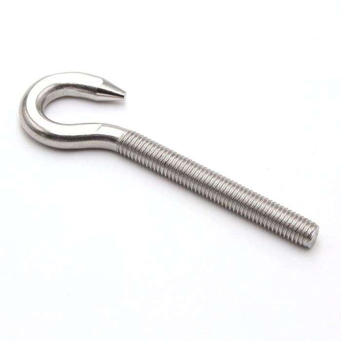 PUERHUACI 10 Pièces Pontet Inox,Crochet Inox M6,Fixation Plafond,Crochet Plafond,Anneau De Fixation En Acier Inoxydablepour Plafond Mural Balançoire Hamac