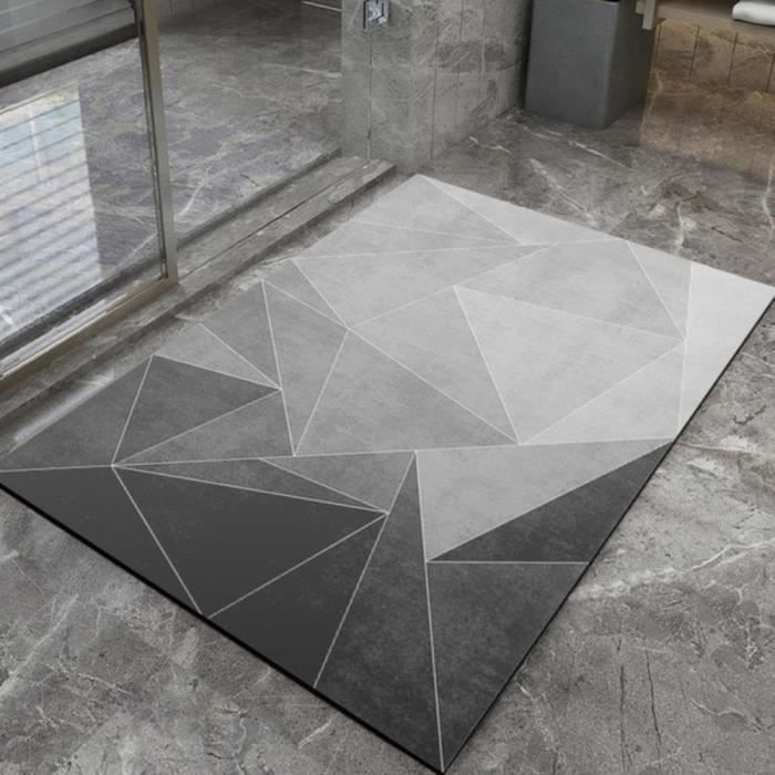 Plateau Absorbant En Diatomite Pour évier - 2 Pièces Gris 21x10 Cm - Antidérapant, Pour Savon, éponge