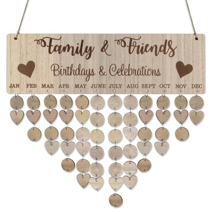 Calendrier Bloc Ephemeride Plaque De Panneau D Anniversaire De Famille Bricolage Suspendu Calendrier De Rappel D Anniversaire En Achat Vente Calendrier Ephemeride Calendrier Bloc Ephemeride Cdiscount