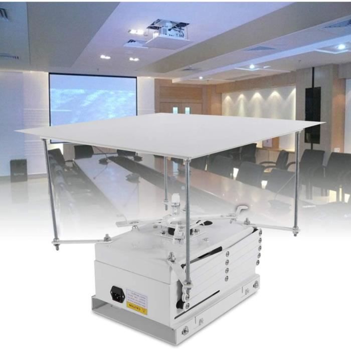 VEVOR Support de Projecteur Plafond Ascenseur 1 m Élévateur de Projecteur Universel 24W Lève-Projecteur Support Motorisé 30 kg avec Télécommande pour Réunions Cinéma Salles de Classe 500x500x350 mm 