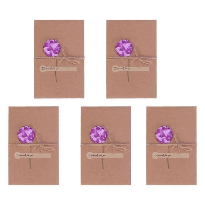 5pcs Vintage Kraft Main Fleur Cartes De Voeux Belle Carte Vacances Pour Anniversaire Saint Faire Part Carte D Invitation Achat Vente Faire Part Invitation 5pcs Vintage Kraft Main Fleur Cdiscount