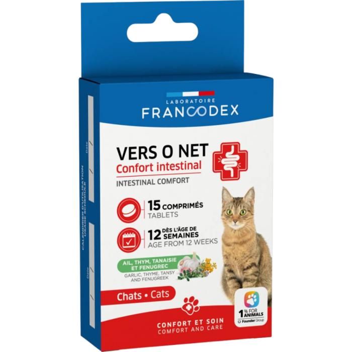 Comprimés - FRANCODEX - Vers O Net Confort Intestinal - Ail & Thym - Oligo-éléments - 15 comprimés