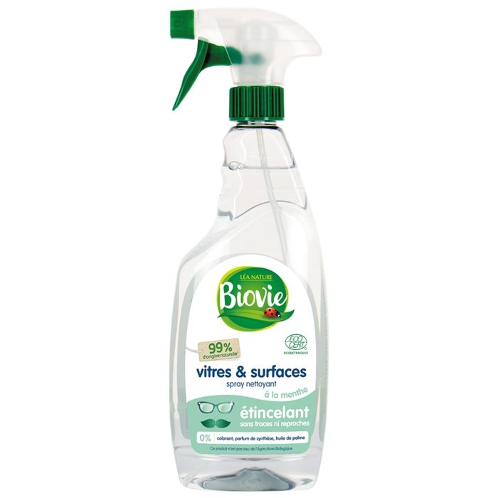 Biovie Entretien Spécifique Spray Vitres et Surfaces Huile Essentielle de Menthe 750ml