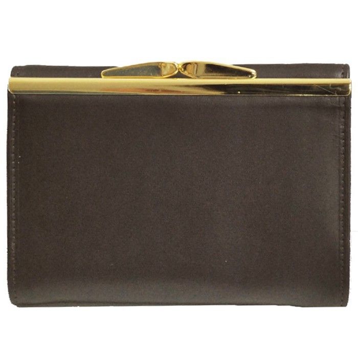 Portefeuille femme avec fermoir cuir Marron Portefeuille femme