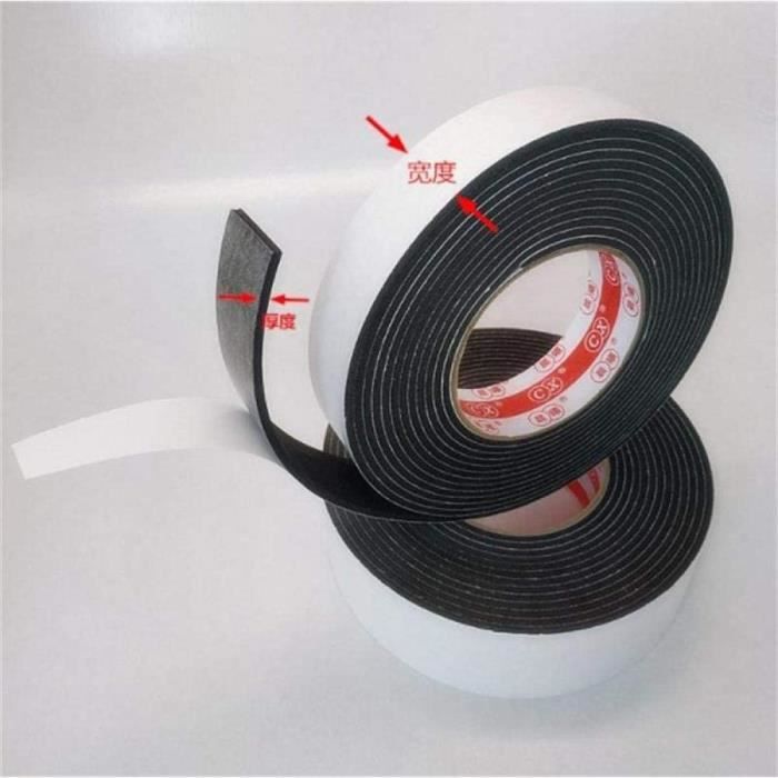 Ruban Adhésif Mousse 3M 10mm X 5mm - Lot De 10 Pièces, 3 Mètres Chacune, Couleur Jaune/noir, Antichoc