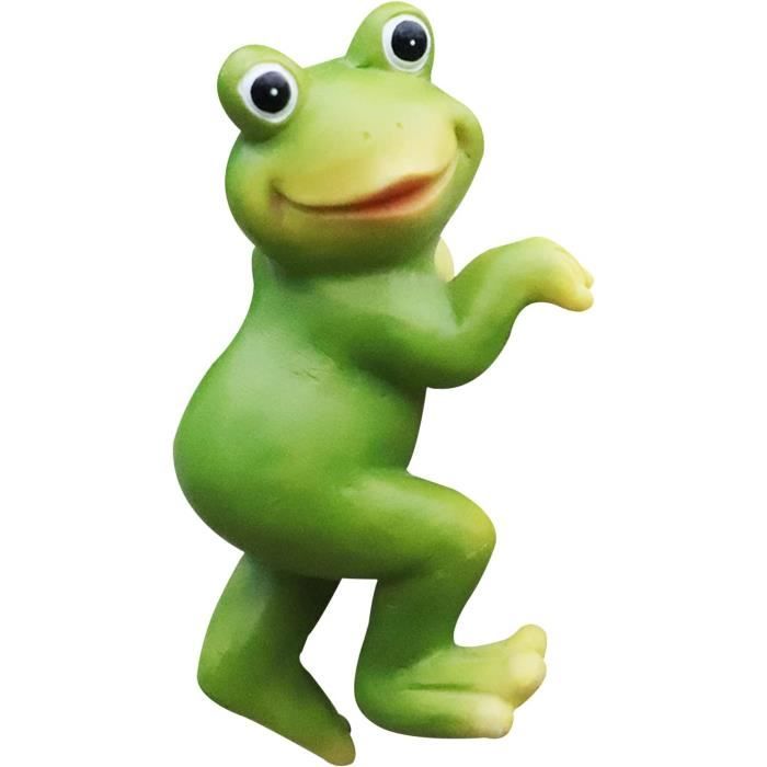 Norhogo Lot De 3 Figurines De Jardin Grenouille - Décoration D'extérieur - Résine - Sculpture - Jaune, Rouge, Bleu - Jardin