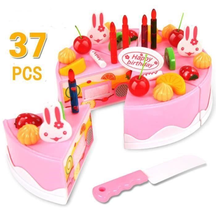 Qn 37 Pcs Bricolage Gateau D Anniversaire Modele Cuisine Jouet 3 Enfants Precoce Educatif Classique Jouet Faire Semblant Achat Vente Dinette Cuisine Cdiscount