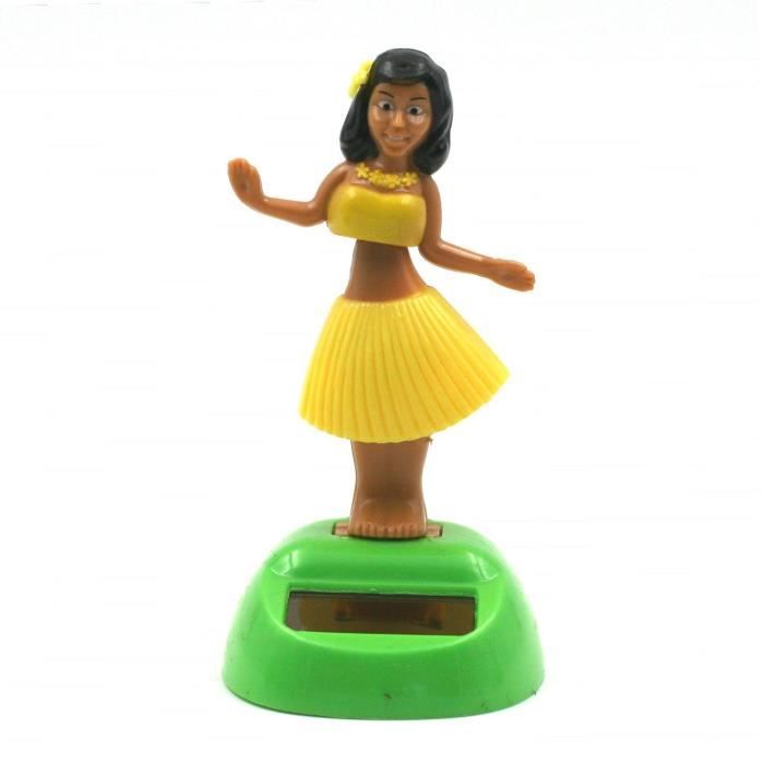 Vahine Voiture Qui Bouge Figurine Solaire Danseuse Hawaïenne Pour