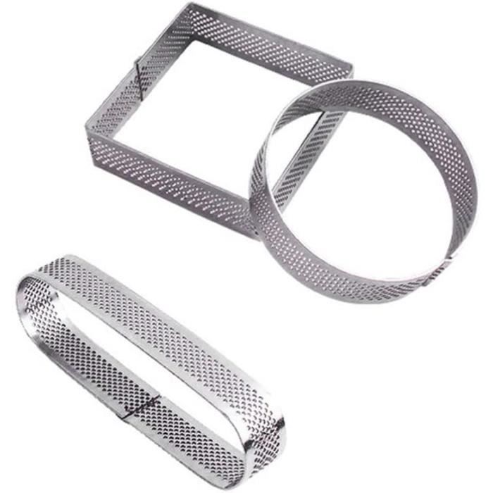 temperatura distrito contar hasta Cercle à tarte perforé en acier inoxydable de 7 cm - pour gâteau et mousse  - pour pâtisserie, dessert - résistant à la chaleu[833] - Cdiscount Maison