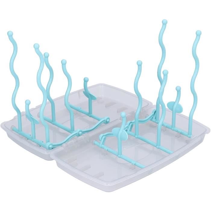 Séchoir à Biberons Avec Couvercle - 6 étages - Gain De Place - Anti-poussière - Pour Comptoir Cuisine Ou Salle De Bain