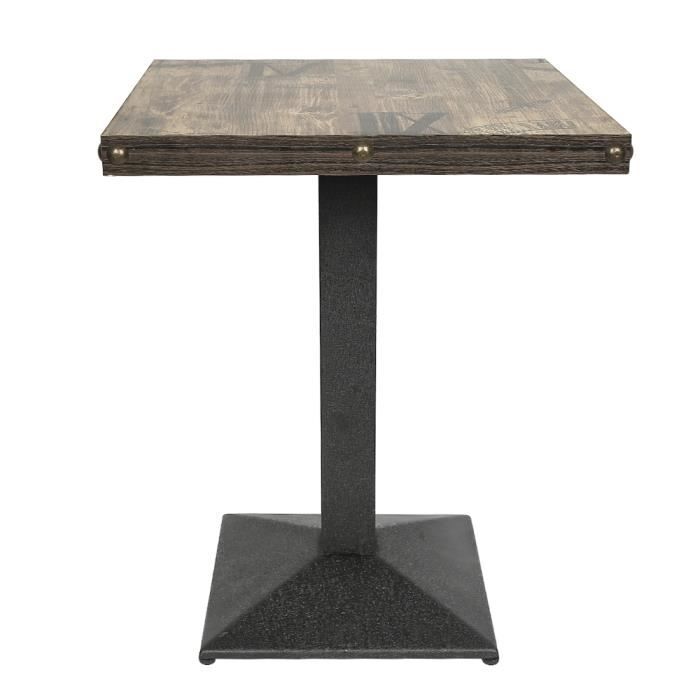 Table de cuisine carrée effet bois de noyer 80 cm MARFA | Tables à manger | Pier Import
