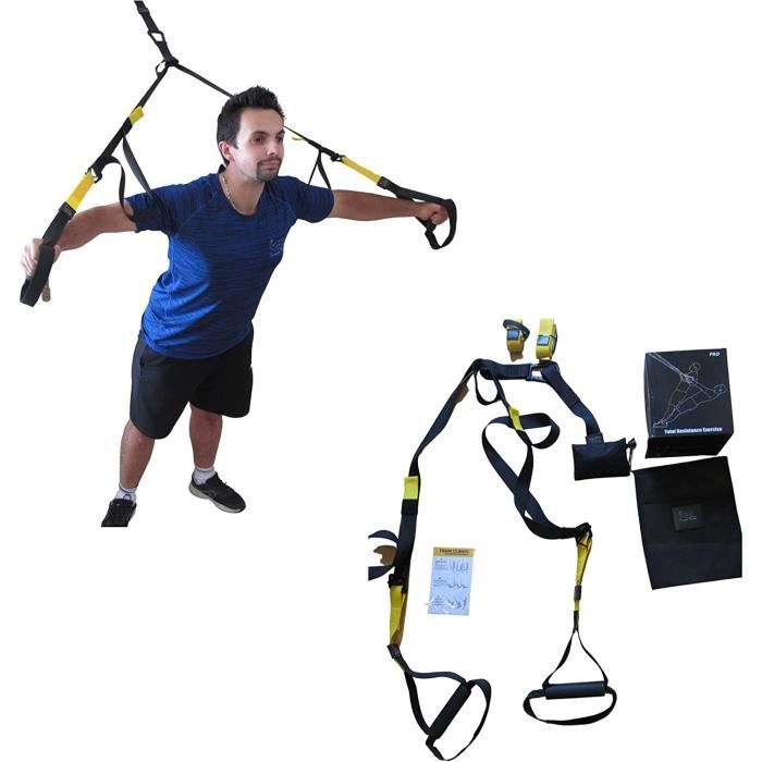 Sangles de suspension kit complet avec crochet pour porte + sac de  rangement + livret d'exercices idéal pour musculation crossfit - Cdiscount  Sport