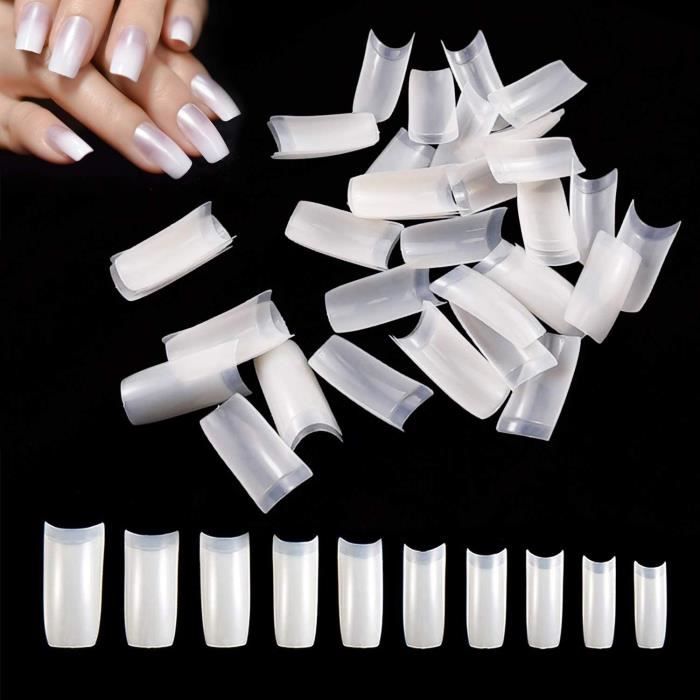 Faux Ongles En Acrylique,500 Pièces Faux Ongles Français Acrylique  Artificiel Capsules Ongles Pointues Professionnelles(10 Tailles) -  Cdiscount Au Quotidien