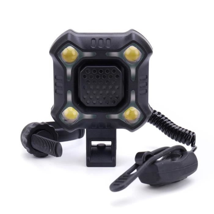 Sonnette Vélo électrique 120dB – 4 Sonneries, Alarme Antivol, étanche IPX4, Recharge USB, Fixation Rapide Sans Outils