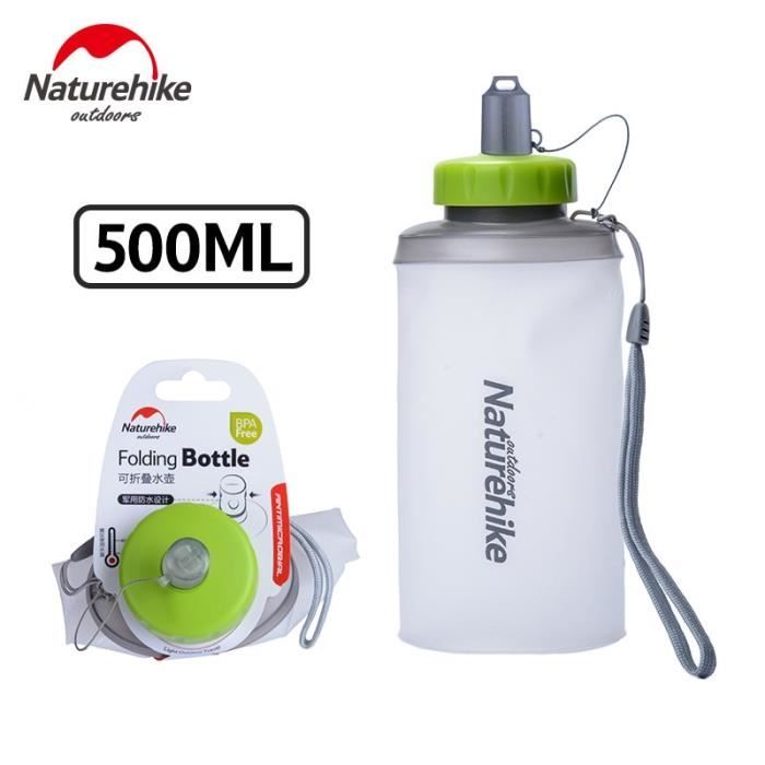 Gourde,Mini bouteille d'eau Portable pliable en Silicone, ultralégère, pour  le sport, 500 ml, 750 - Type White 500ml - Cdiscount Sport