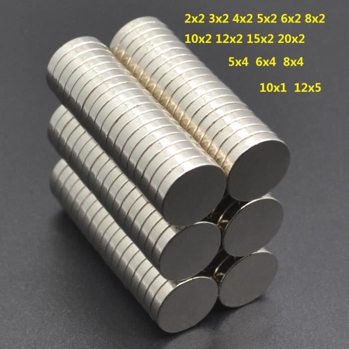 60 Petits Aimants Néodyme Puissants – 10 X 3 Mm – Pour Tableau Blanc, Frigo, Photos – Boîte De Rangement Incluse