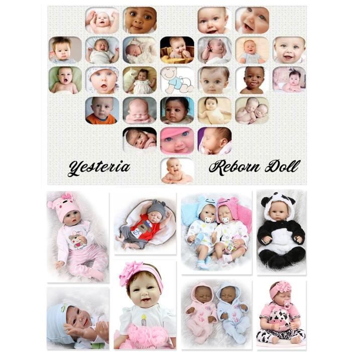 Yesteria Poupee Bebe Reborn Tout En Silicone Vinyl Nouveau Ne Garcon Nu Avec Couverture Bleue 50 Cm Cdiscount Jeux Jouets